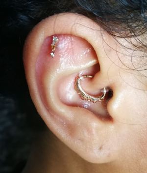 Solid 14k Gold Yves Threadless End Customer Photo